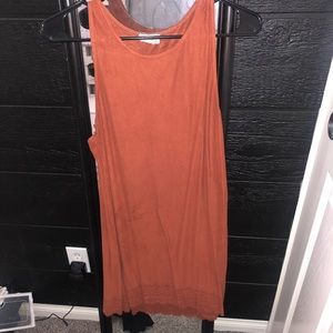 Orange Suede dress